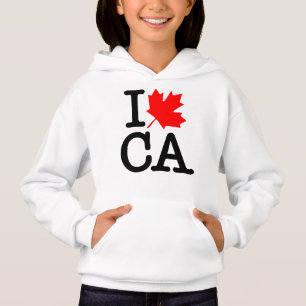 Très Poli Rouge Noir J'Aime Canada Feuille d'Érabl