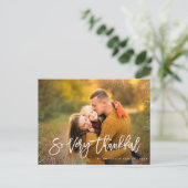 très reconnaissant | Carte postale Thanksgiving (Debout devant)