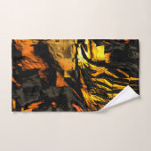 Très rustique brûlé doré, dessin en mosaïque abstr (Serviette à main)