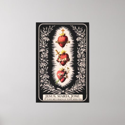 Três Sagrados Corações Canvas Afdruk (Voorkant)