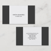 Très simple Carte de visite gris clair (Devant / Derrière)