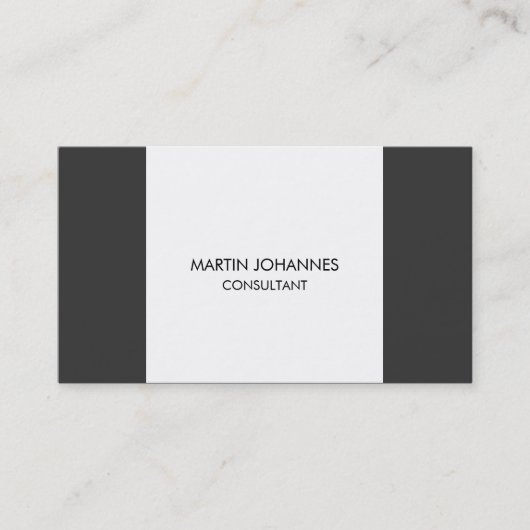 Très simple Carte de visite gris clair (Devant)