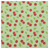 Très tissu de cerise - sur le vert (Échantillon)