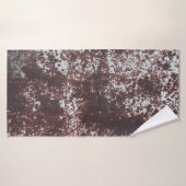 Très vieux fer rouillé. Surface métallique texturé (Serviette de bain)
