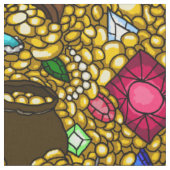 Trésor de butin de pirate et tissu d'illustration (Fermer)