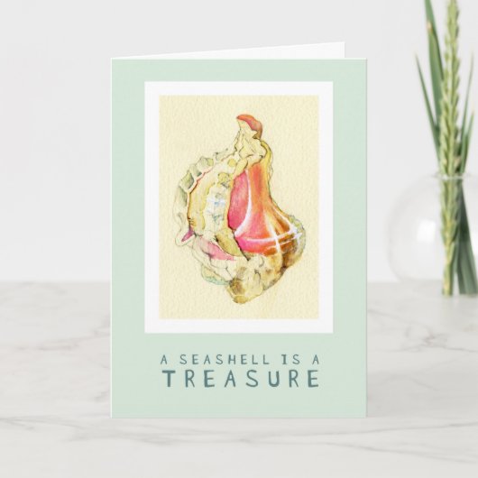Trésor de coquillages Carte pliée 5x7 (Devant)