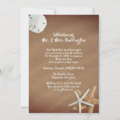 Trésor de mer Starfish Mariage Invitation d'accuei (Devant)