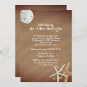 Trésor de mer Starfish Mariage Invitation d'accuei (Devant / Derrière)