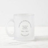 Trésorier Frosted Glass Cafe Mug (Gauche)
