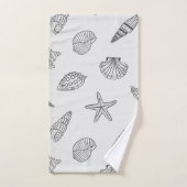 Trésors Côtiers Gris Océan (Serviette à main)