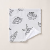 Trésors Côtiers Gris Océan (Gant de toilette)