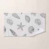 Trésors Côtiers Gris Océan (Serviette à main)