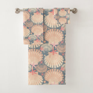 Trésors océaniques Gris avec coquillages et étoile
