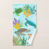 Trésors Sous-Mer Tortues Et Coraux (Serviette à main)