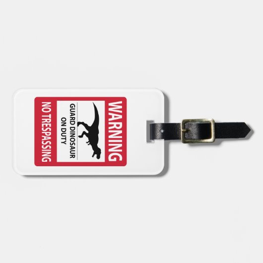 Trespassing-teken (T-Rex) Bagagelabel (Voorkant horizontaal)