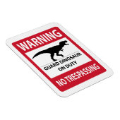 Trespassing-teken (T-Rex) Magneet (Rechterzijde)