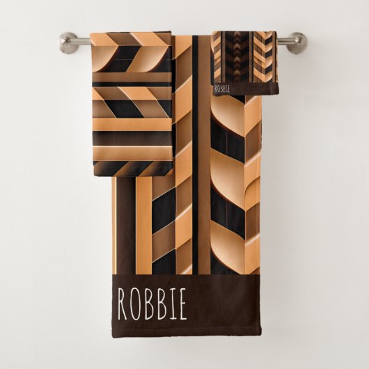 Tresse tressée en fer Brown Motif moderne (En situation)