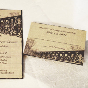 Trestle Bridge Trouwantwoord RSVP Kaartje