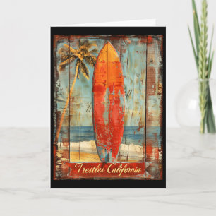 Trestles Californië Surfer Surfen Vintage Souvenir Kaart