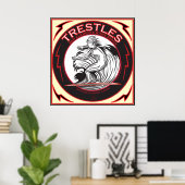 TRESTLES SAN CLEMENTE CALIFORNIA SURFING POSTER (Thuiskantoor)