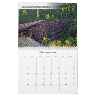 Trestles van de treinkalender van Camas Prairie Kalender