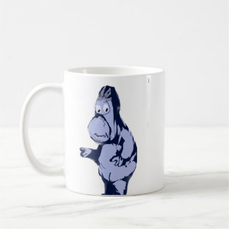 Treurige Blauwe Gorilla Keramische Koffiemok
