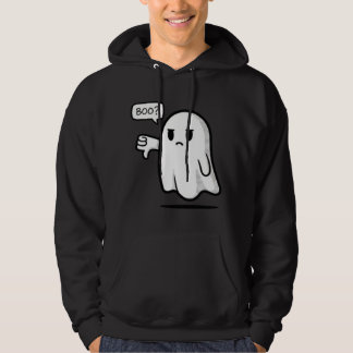 Treurige Geest Zegt “Boe?” Voorzijde Print Grappig Hoodie