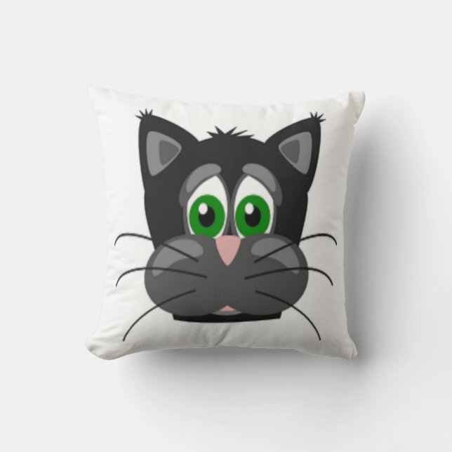 Treurige kat kussen (Voorkant)