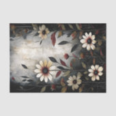 Treurige wilde bloementuin decoupage tissuepapier (Voorkant)