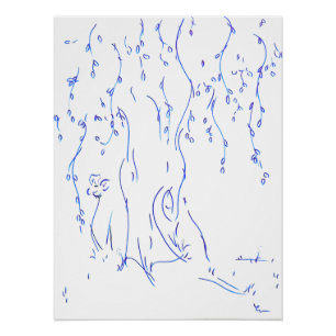 Treurlijnen, serie "Eenvoudige lijnen" Perfect Poster