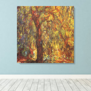Treurwilg door Claude Monet, Vintage Fine Art Canvas Afdruk