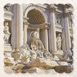 Trevi Fontein Rome Fotografie Kartonnen Onderzetters
