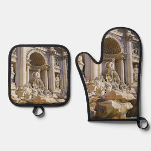 Trevi Fontein Rome Fotografie Ovenwant & Pannenlap Set