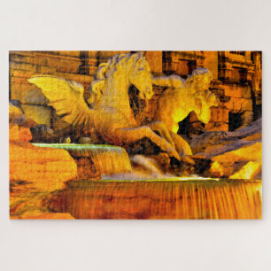Trevi fontein Rome. Legpuzzel