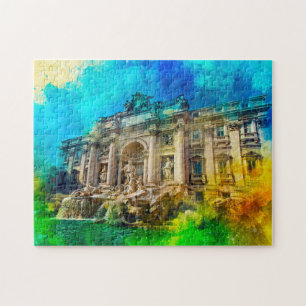 Trevi fontein Rome. Legpuzzel