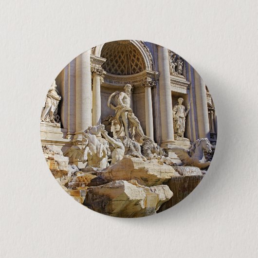 Trevi fontein ronde button 5,7 cm (Voorkant)