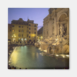 Trevi-fontein 's nachts, Rome, Lazio, Italië Magneet