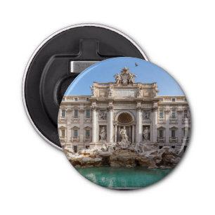 Trevi-fontein vroeg in de ochtend - Rome, Italië Button Flesopener