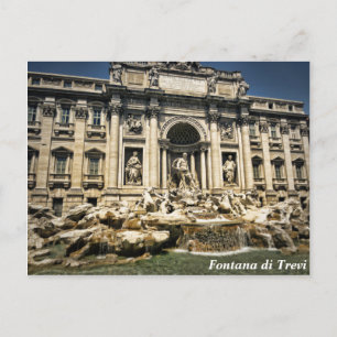 Trevi Fountain, Fontana di Trevi, Rome, Italië Briefkaart