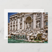 Trevi Fountain Rome Italië Briefkaart (Voorkant / Achterkant)