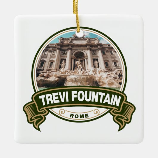 Trevi Fountain Rome Italy Badge Keramisch Ornament (Voorkant)