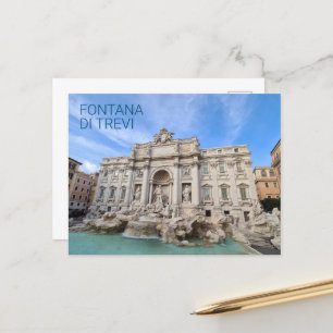 Trevi Fountain Rome Italy Holiday Panorama Briefkaart