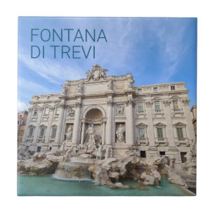 Trevi Fountain Rome Italy Holiday Panorama Tegeltje