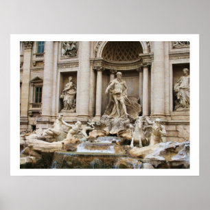 Trevi Fountain Rome Italy Revel Photo Poster