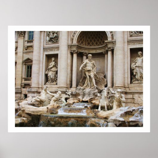 Trevi Fountain Rome Italy Revel Photo Poster (Voorkant)