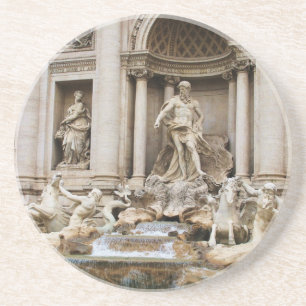 Trevi Fountain Rome Italy Revel Photo Zandsteen Onderzetter