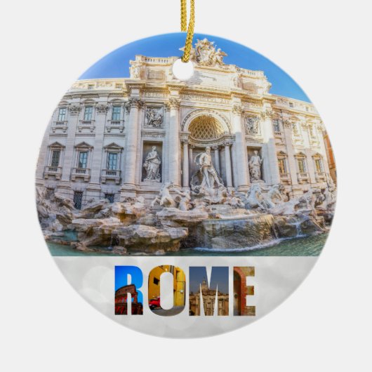 Trevi Fountain Rome - Kerstmis Keramisch Ornament (Voorkant)