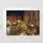 Trevi Fountain Rome 's nachts Briefkaart (Voorkant / Achterkant)