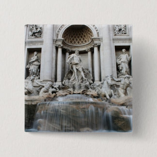 Trevi Fountain Rome Vierkante Button 5,1 Cm