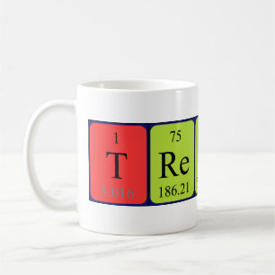 Trevin tasse de nom de table périodique